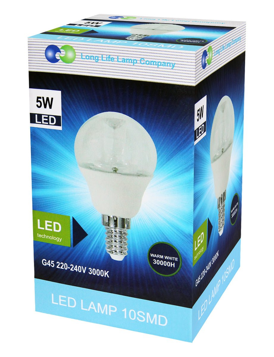 5w Clear Lens Golf Ball LED Bulb E14 SES - Energy Light Bulbs - Free delivery on all orders