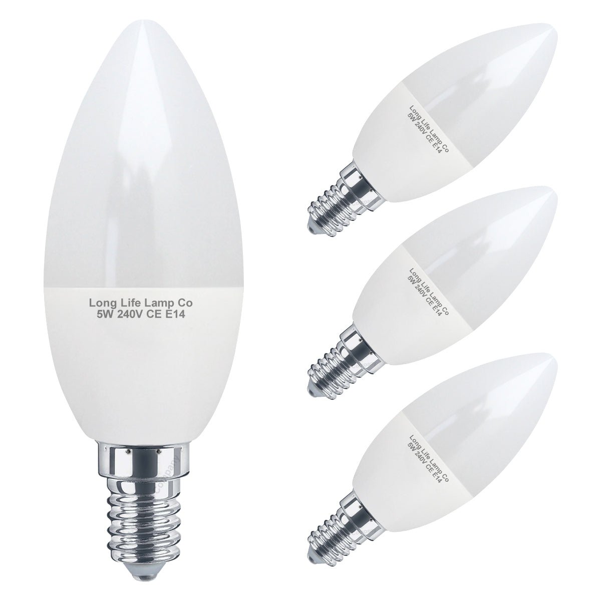 5w Frosted Cover LED Candle Warm White 3000K 2Pack Or 4Pack Or 10Pack - Energy Light Bulbs - Free delivery on all orders