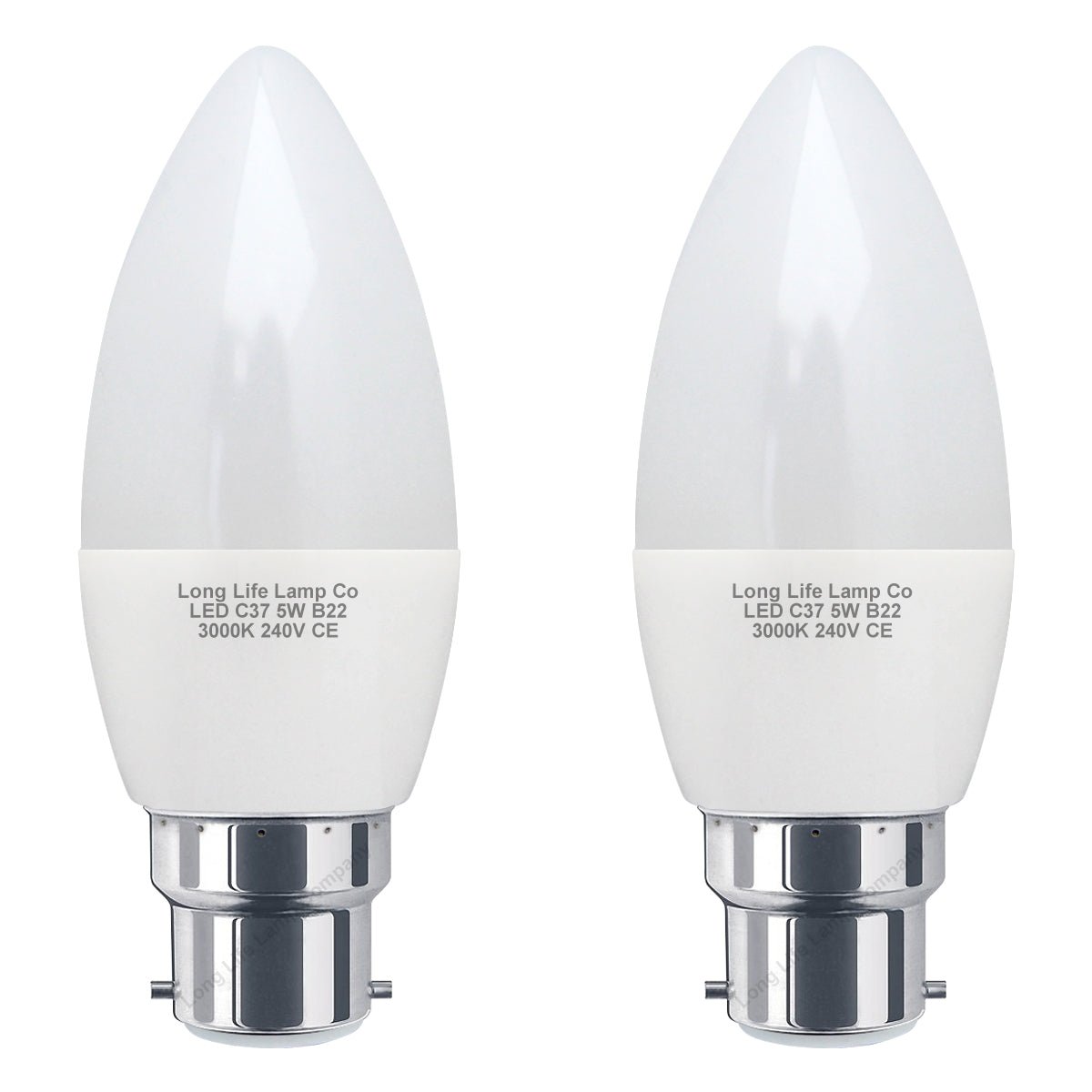 5w Frosted Cover LED Candle Warm White 3000K 2Pack Or 4Pack Or 10Pack - Energy Light Bulbs - Free delivery on all orders