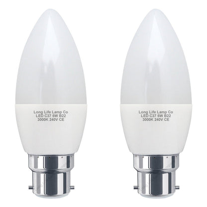 5w Frosted Cover LED Candle Warm White 3000K 2Pack Or 4Pack Or 10Pack - Energy Light Bulbs - Free delivery on all orders