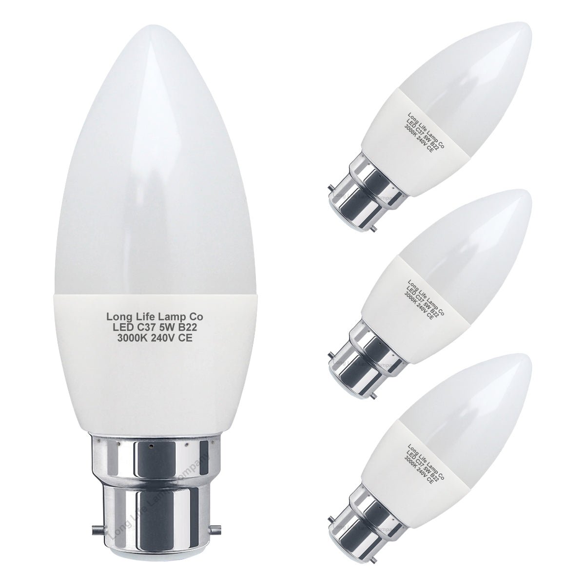 5w Frosted Cover LED Candle Warm White 3000K 2Pack Or 4Pack Or 10Pack - Energy Light Bulbs - Free delivery on all orders