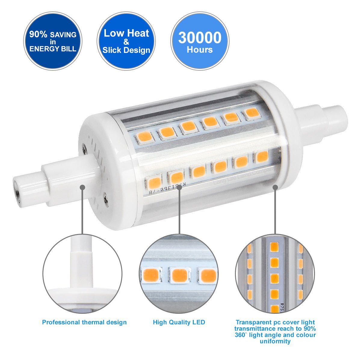 5W J78 R7s SMD LED Light Replacement for Halogen Tube 78mm - Energy Light Bulbs - Free delivery on all orders