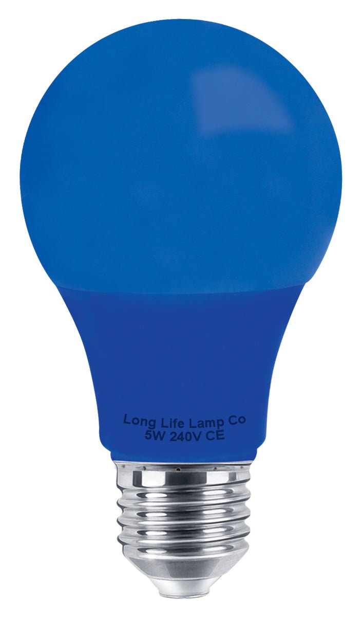 5w LED Blue GLS Light Bulb E27 Edison Screw - Energy Light Bulbs - Free delivery on all orders