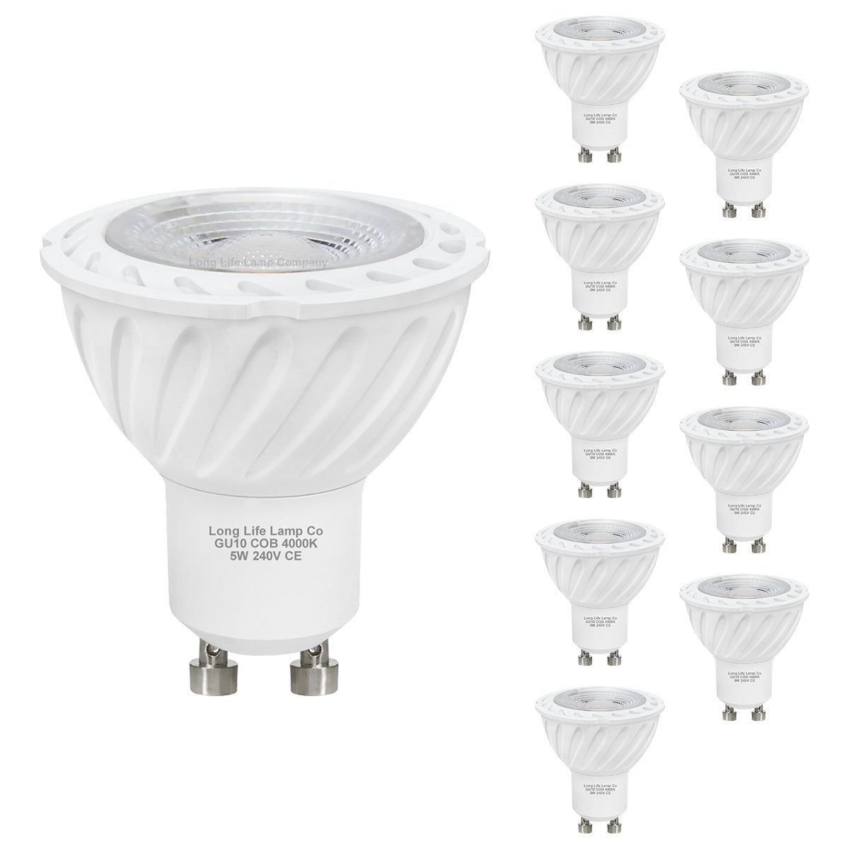 5W LED GU10 4000k Cool White Light Bulb 2/4/5/10 pack - Energy Light Bulbs - Free delivery on all orders