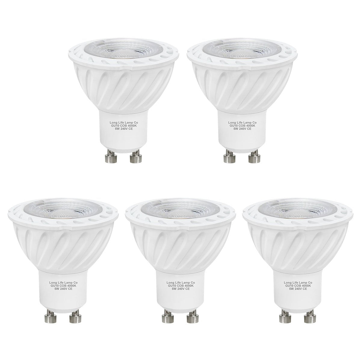 5W LED GU10 4000k Cool White Light Bulb 2/4/5/10 pack - Energy Light Bulbs - Free delivery on all orders
