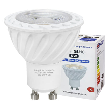 5W LED GU10 4000k Cool White Light Bulb 2/4/5/10 pack - Energy Light Bulbs - Free delivery on all orders