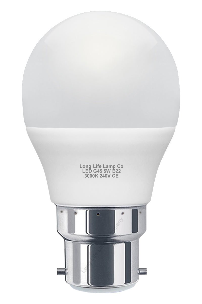 5w LED Mini Golf Ball Light Bulbs Warm White B22 or E14 - Energy Light Bulbs - Free delivery on all orders