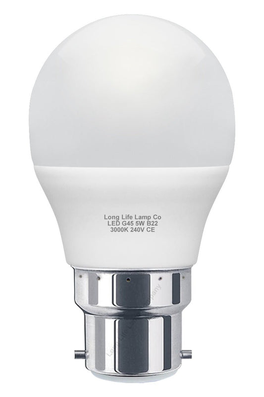5w LED Mini Golf Ball Light Bulbs Warm White B22 or E14 - Energy Light Bulbs - Free delivery on all orders