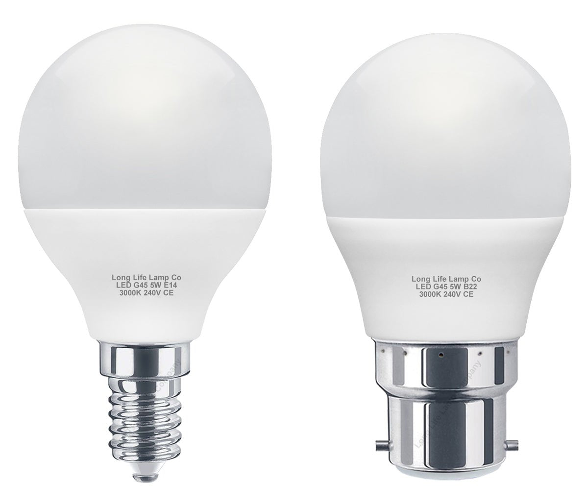 5w LED Mini Golf Ball Light Bulbs Warm White B22 or E14 - Energy Light Bulbs - Free delivery on all orders