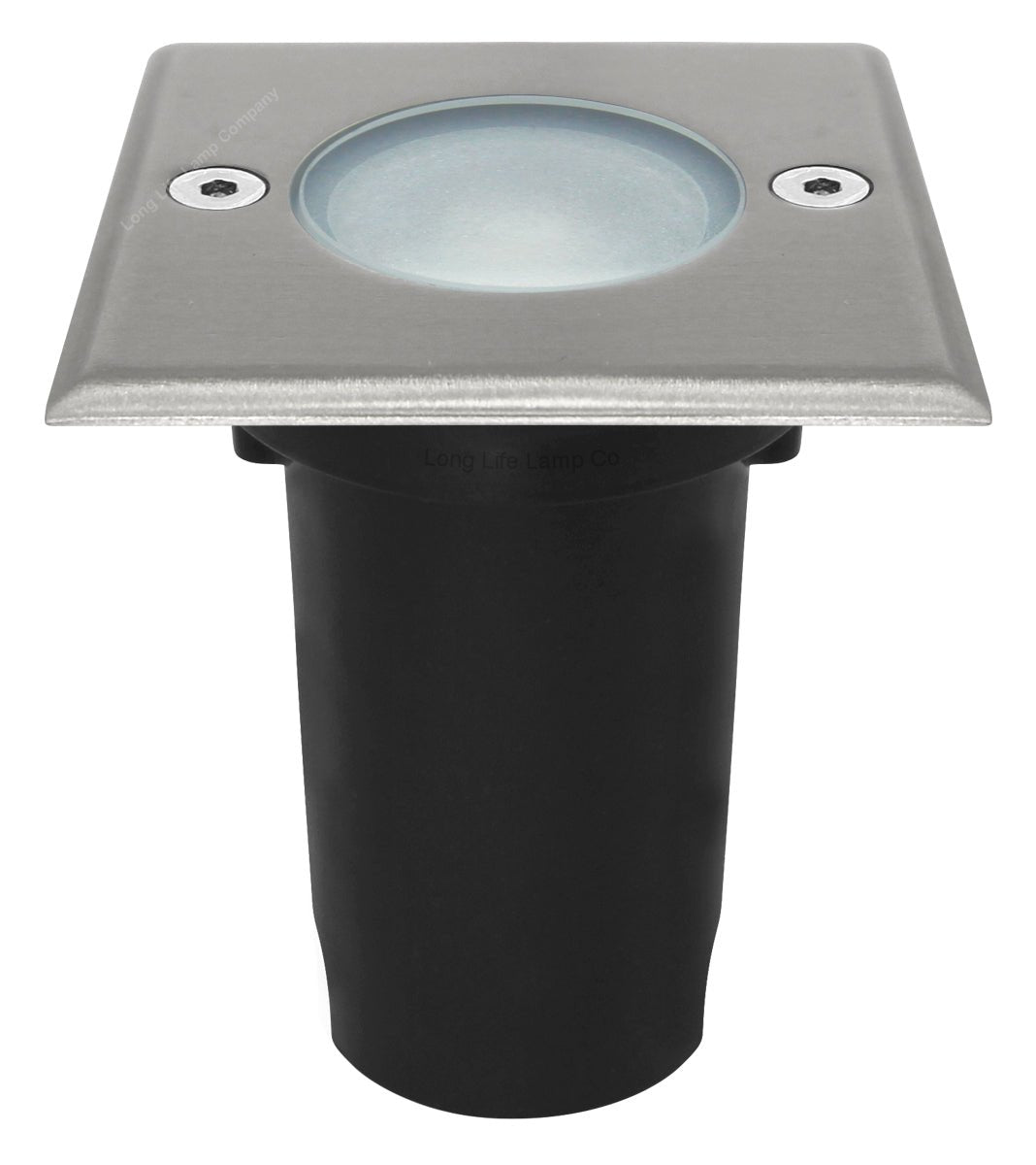 5w LED Outdoor Ground Walkover Light Square Cool White Brushed Chrome Finish - Energy Light Bulbs - Free delivery on all orders