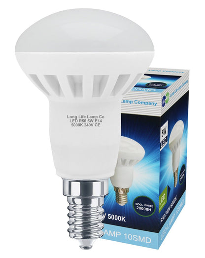 5W LED R50 Reflector Bulb E14 Warm White or Cool White - Free delivery on all orders