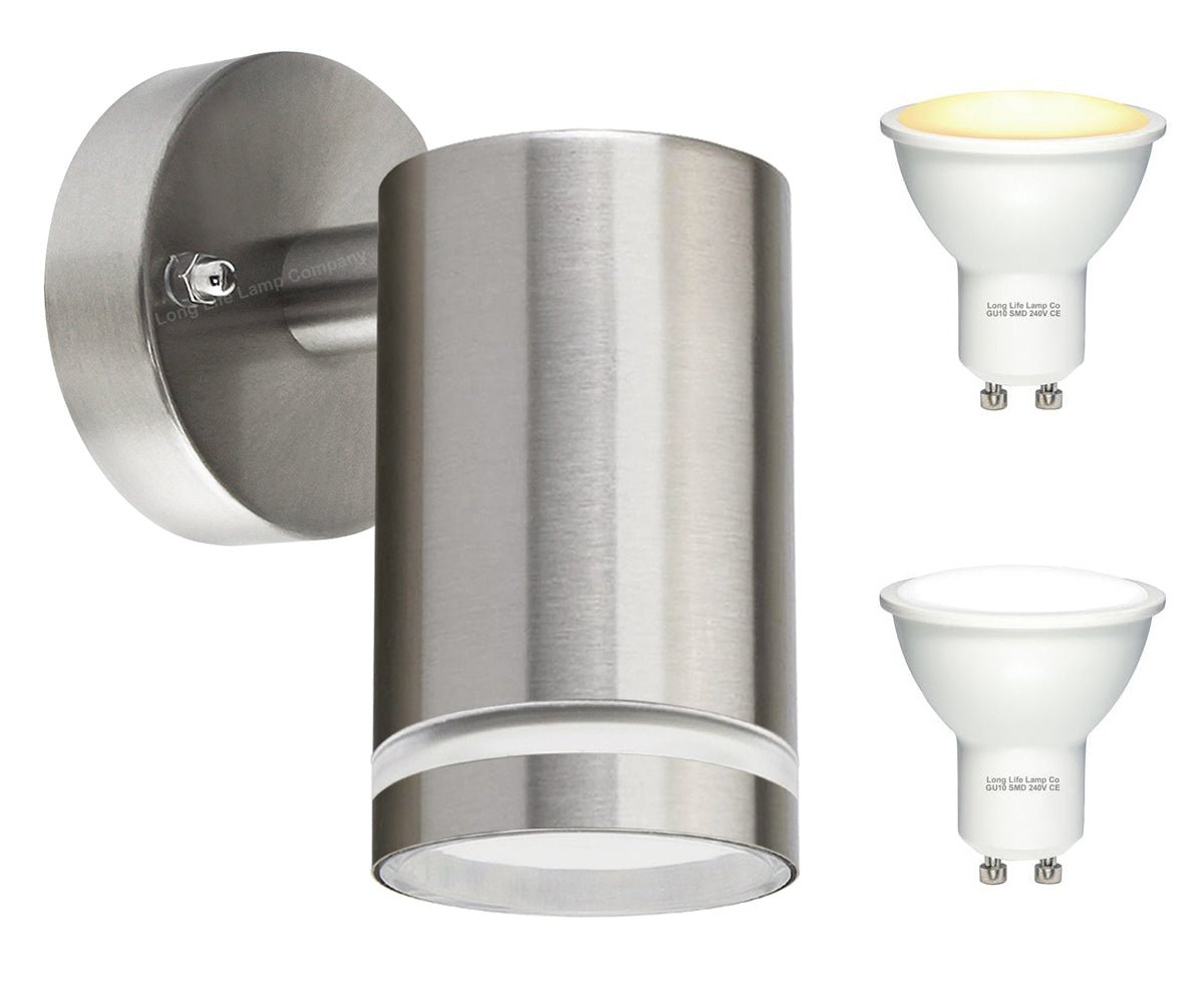 5w LED Single Outdoor Garden Wall Light Stainless Steel ZLC351 - Energy Light Bulbs - Free delivery on all orders