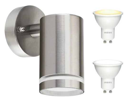 5w LED Single Outdoor Garden Wall Light Stainless Steel ZLC351 - Energy Light Bulbs - Free delivery on all orders
