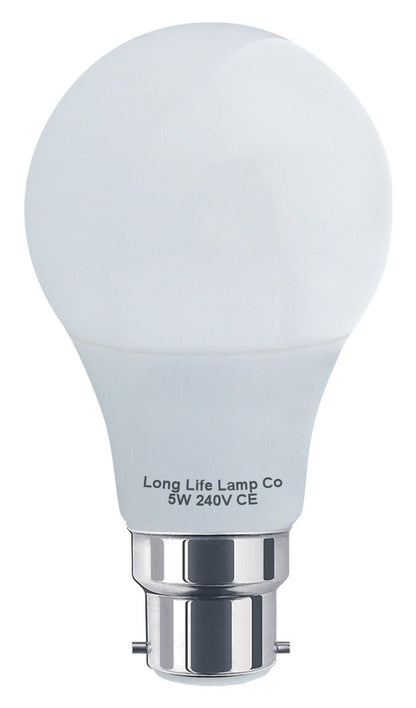 5w LED White GLS Light Bulb B22 Bayonet Cap - Energy Light Bulbs - Free delivery on all orders