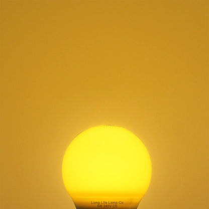 5w LED Yellow GLS Light Bulb B22 Bayonet Cap - Energy Light Bulbs - Free delivery on all orders