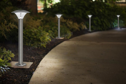 5w Modern LED Bollard Garden Lamp Post Stainless Steel Outdoor Cool White - Energy Light Bulbs - Free delivery on all orders