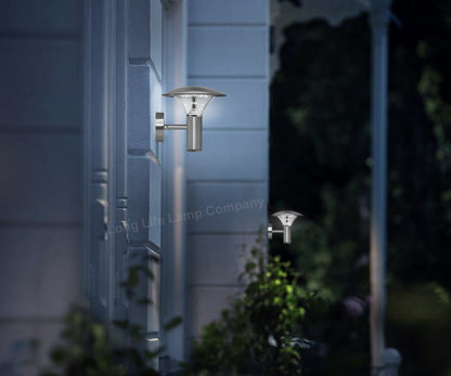 5w Modern Stainless Steel LED Outdoor Garden Wall Light Cool White - Energy Light Bulbs - Free delivery on all orders