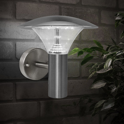 5w Modern Stainless Steel LED Outdoor Garden Wall Light Cool White - Energy Light Bulbs - Free delivery on all orders