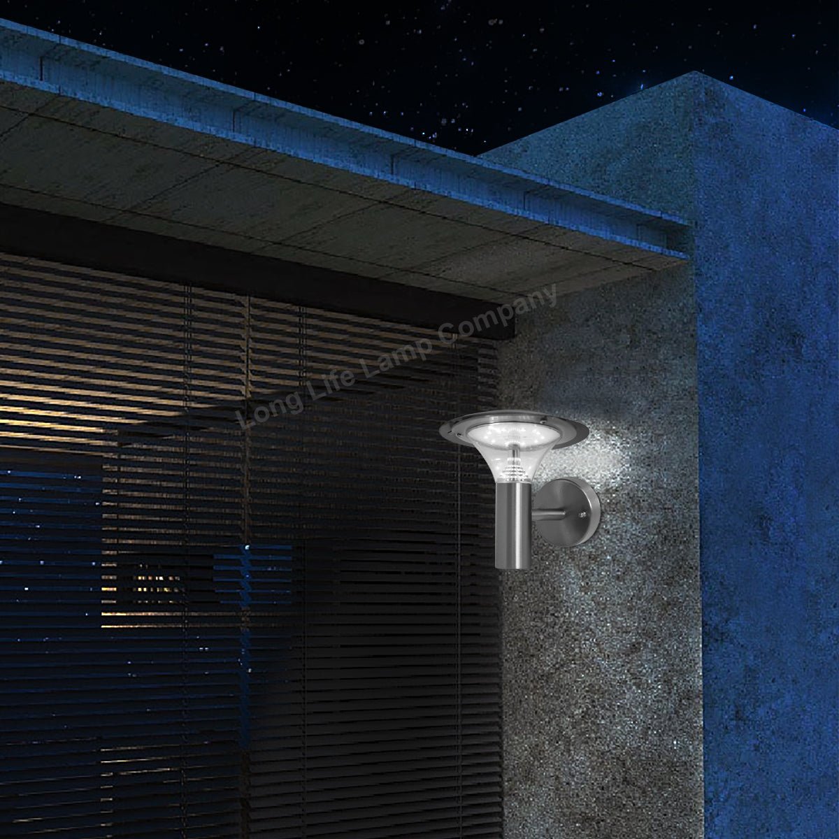 5w Modern Stainless Steel LED Outdoor Garden Wall Light Cool White - Energy Light Bulbs - Free delivery on all orders
