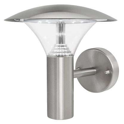 5w Modern Stainless Steel LED Outdoor Garden Wall Light Cool White - Energy Light Bulbs - Free delivery on all orders