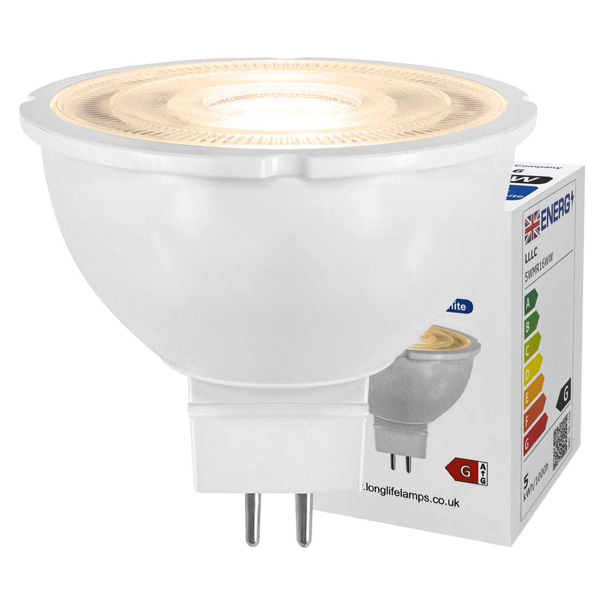 5W MR16 LED Bulb Warm White 3000K 12V Spot Light 4 Pack - Energy Light Bulbs - Free delivery on all orders