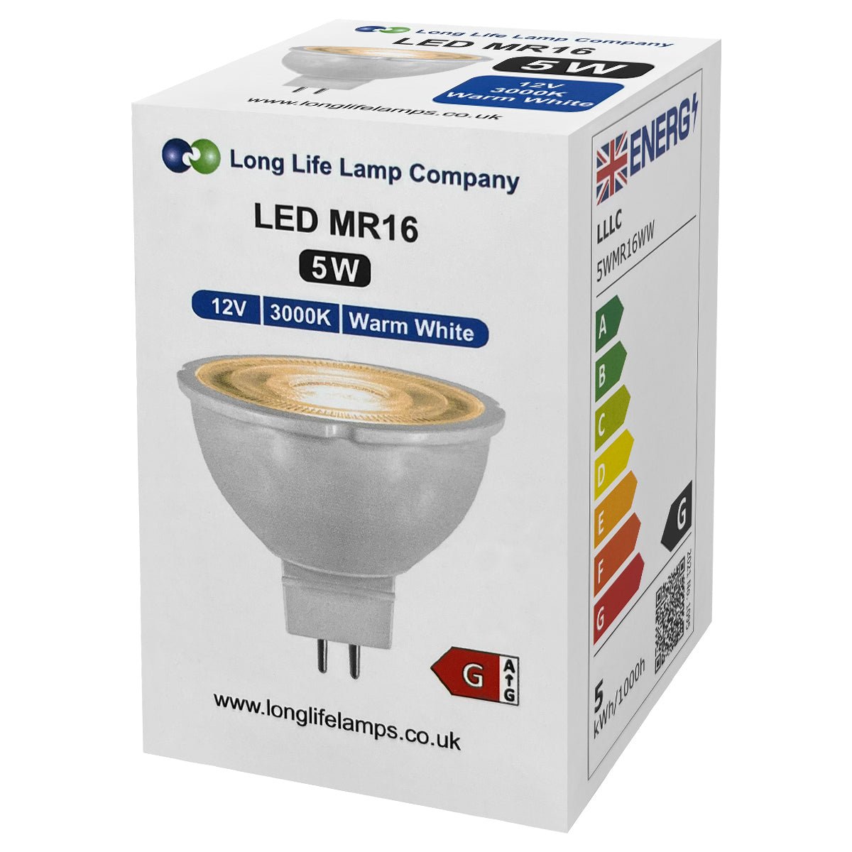 5W MR16 LED Bulb Warm White 3000K 12V Spot Light 4 Pack - Energy Light Bulbs - Free delivery on all orders