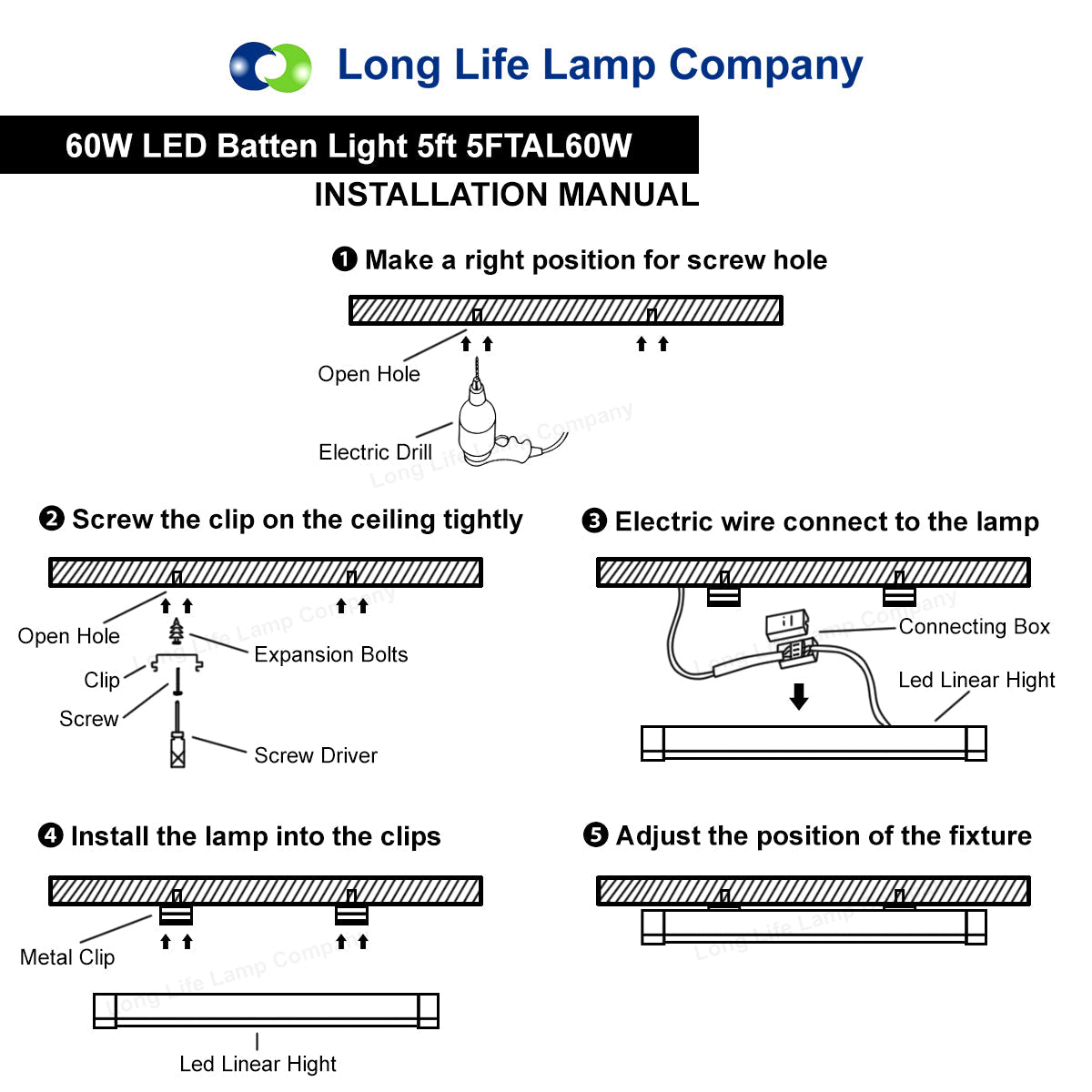 60w 5ft Ultra Slim LED Batten Tube Light Replacement for T8 Fluorescent Tube - Energy Light Bulbs - Free delivery on all orders