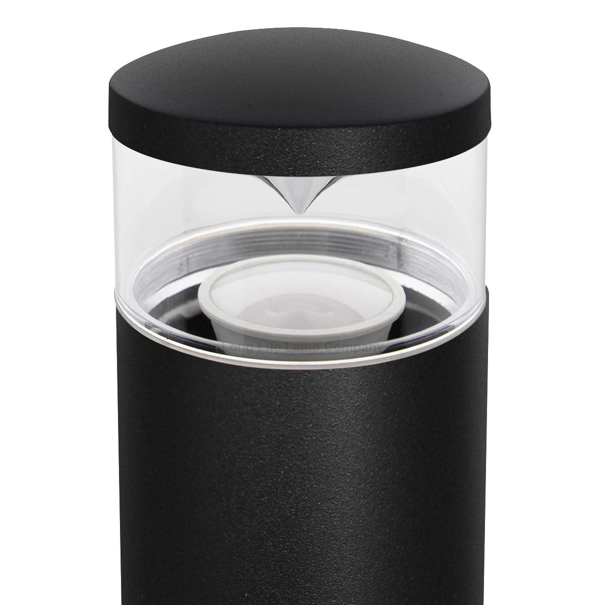 LED Black Bollard Outdoor Garden Light ZLC303K with 5w GU10 CW - Free delivery on all orders