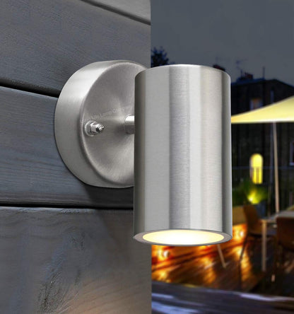 4W LED Outdoor Wall Light Warm White Stainless Steel IP44 - Free delivery on all orders