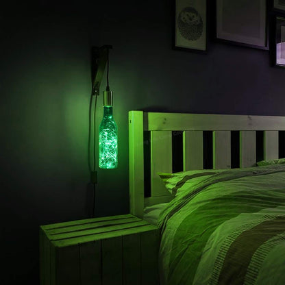 1W LED Green Bottle Fairy Bulb E27 Decorative Glass Lamp - Free delivery on all orders