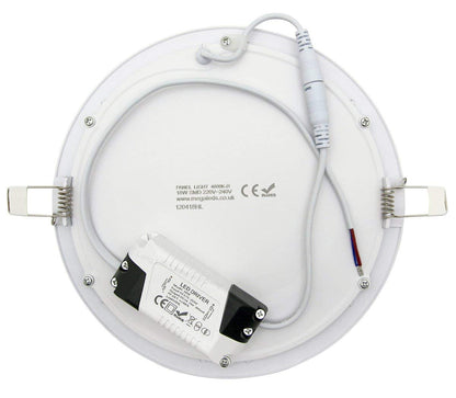 18w Round LED Recessed Ceiling Panel Light White 4000K - Free delivery on all orders