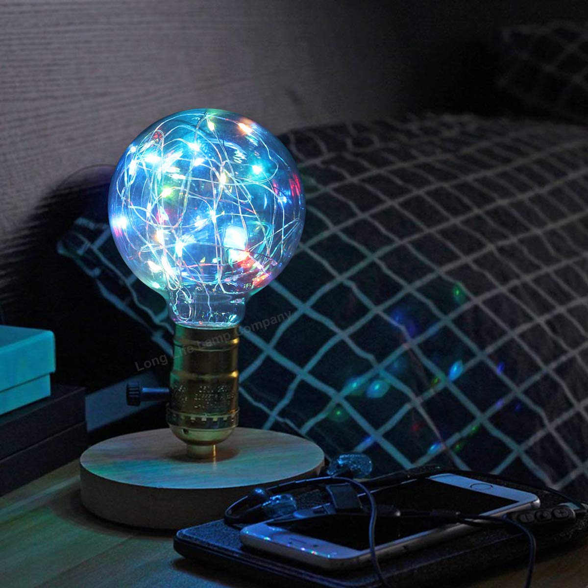 1w E27 LED Globe Decorative Light Bulb RGB G95 - Free delivery on all orders