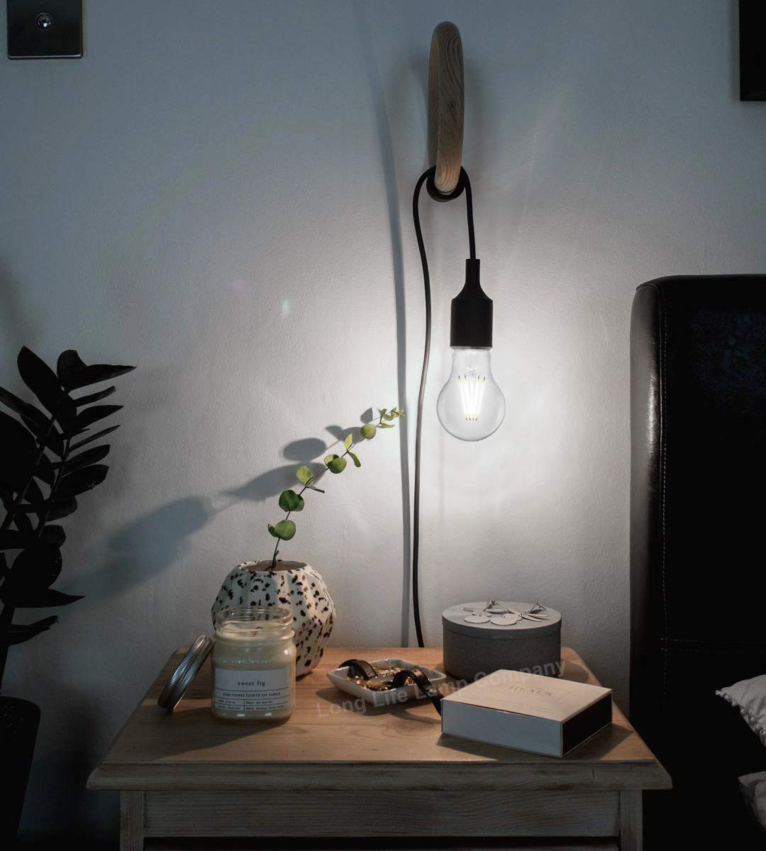 A60 4w LED Filament Light Bulb Cool White E27 Edison Screw Clear Glass