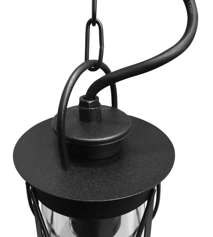 Hanging Lantern Light Black with Chain ZLC013