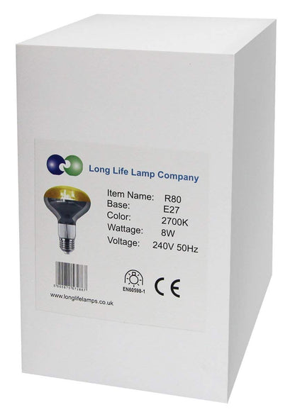 8W LED R80 Reflector Bulb E27 Warm White 70W Eq Spotlight - Free delivery on all orders