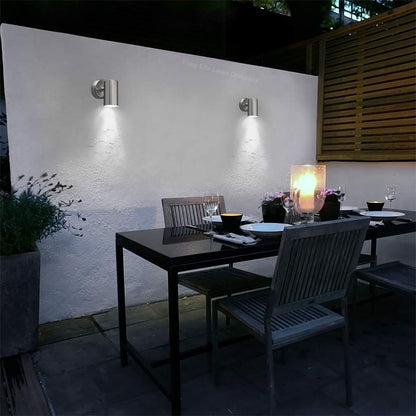 4W LED Outdoor Wall Light Cool White Stainless Steel IP44 - Free delivery on all orders
