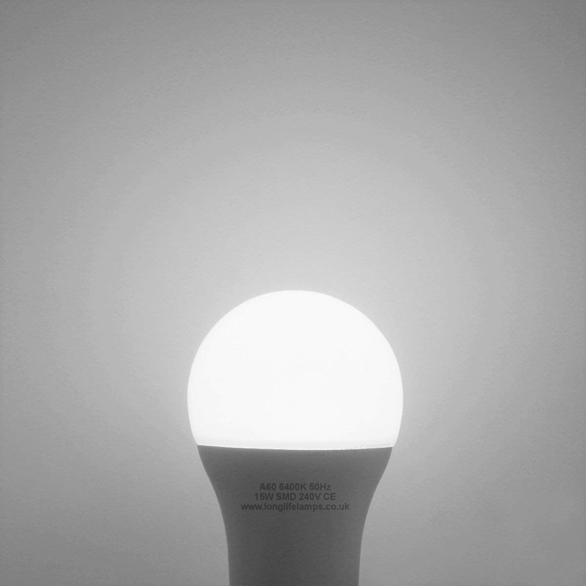 15w 3 Pin Light Bulb LED Cool White 6500k BC3