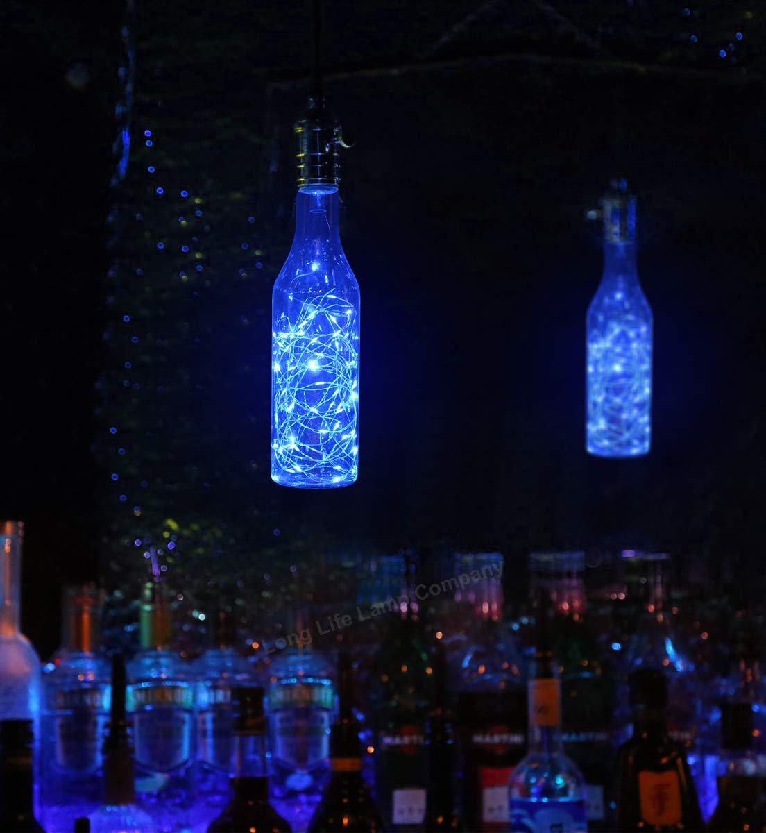 1W LED Blue Bottle Fairy Bulb E27 Decorative Glass Lamp - Free delivery on all orders