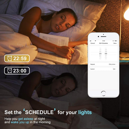WiFi Smart Bulbs | 9W E27 LED Smart WiFi Light Bulb Colour Changing Mood Lamp
