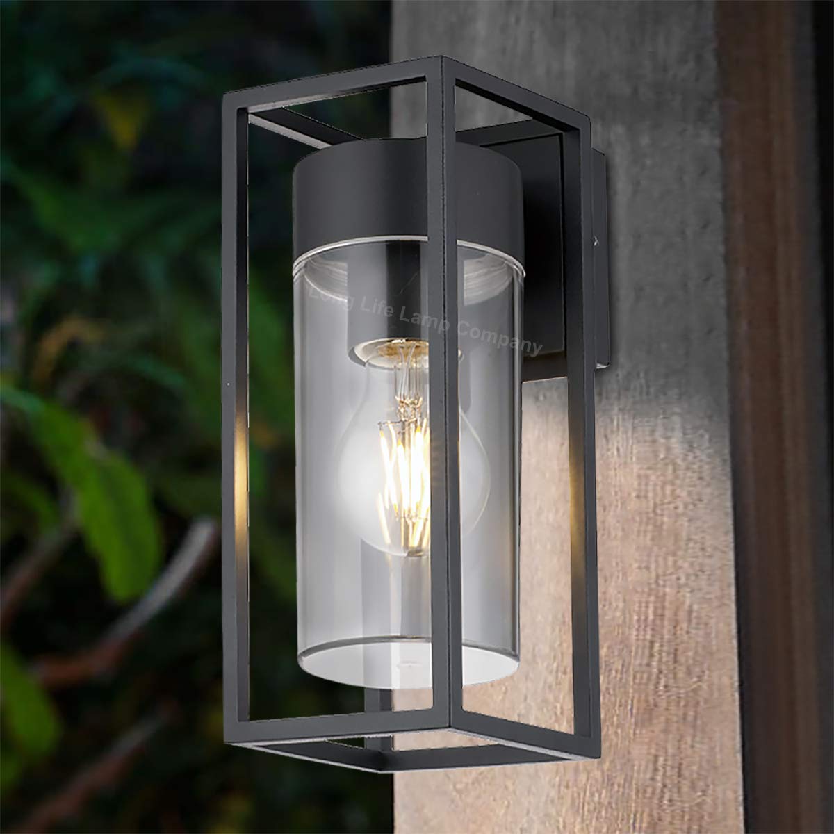 4w Outdoor Modern Rectangular Wall Lantern With Clear Diffuser - Free delivery on all orders