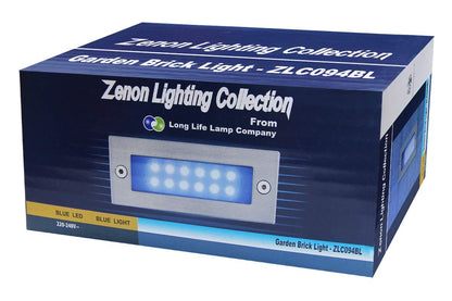 Mini 1.5w LED Blue Outdoor Recessed Brick Light IP44