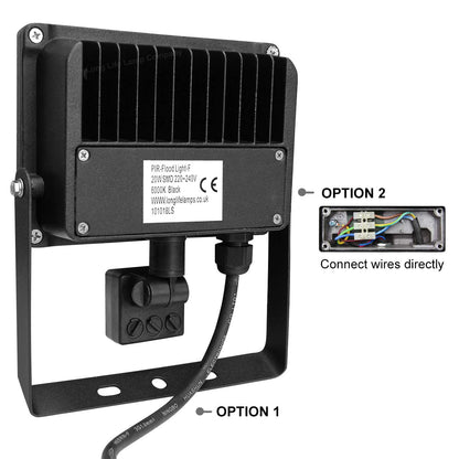 20w LED PIR Flood Light IP65 Outdoor Security Light with Motion Sensor Cool White - Free delivery on all orders