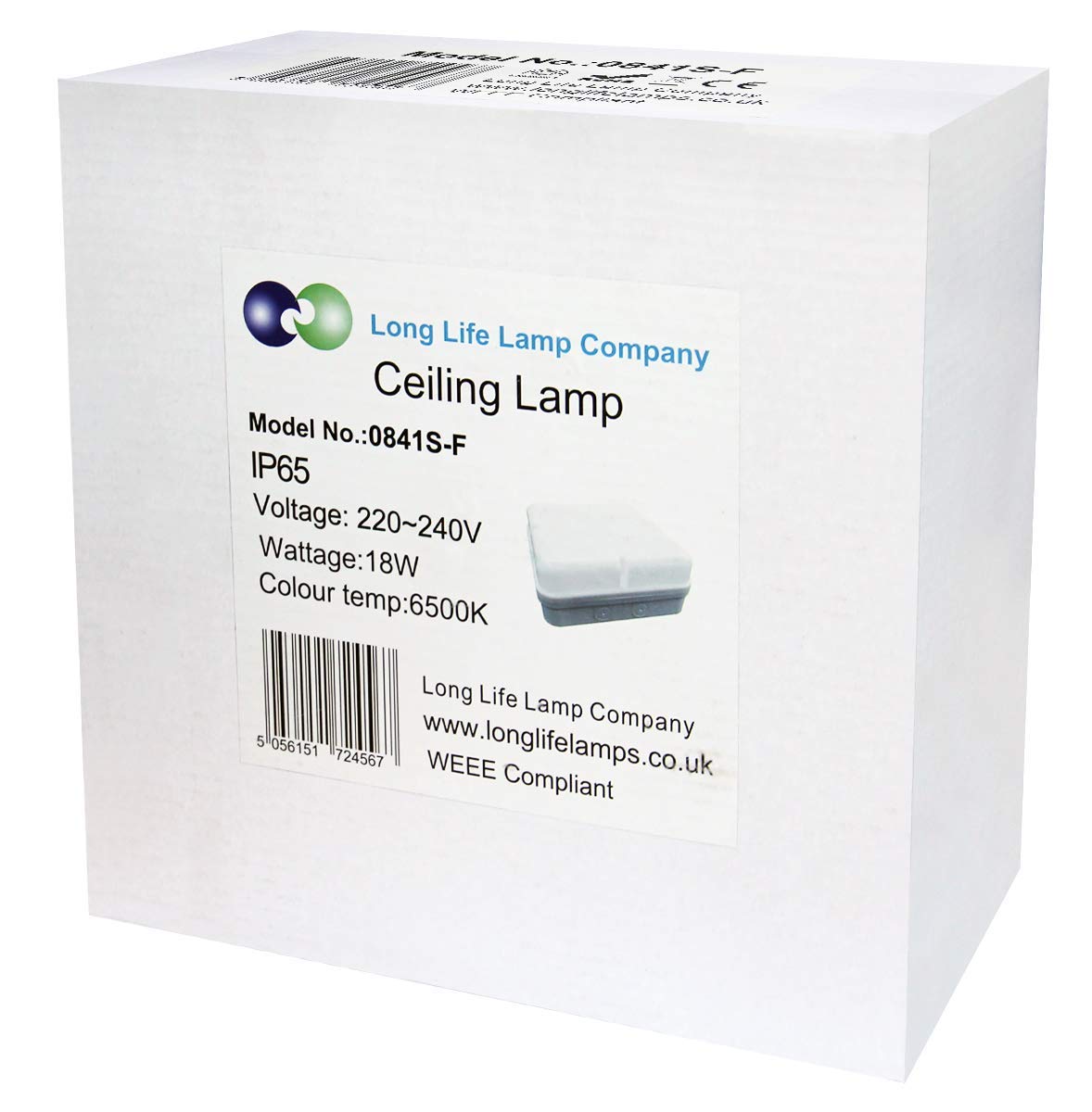 18w Square LED Ceiling Flush Mount Light IP65 6500k Bright Daylight - Free delivery on all orders