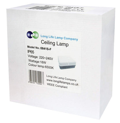 18w Square LED Ceiling Flush Mount Light IP65 6500k Bright Daylight - Free delivery on all orders