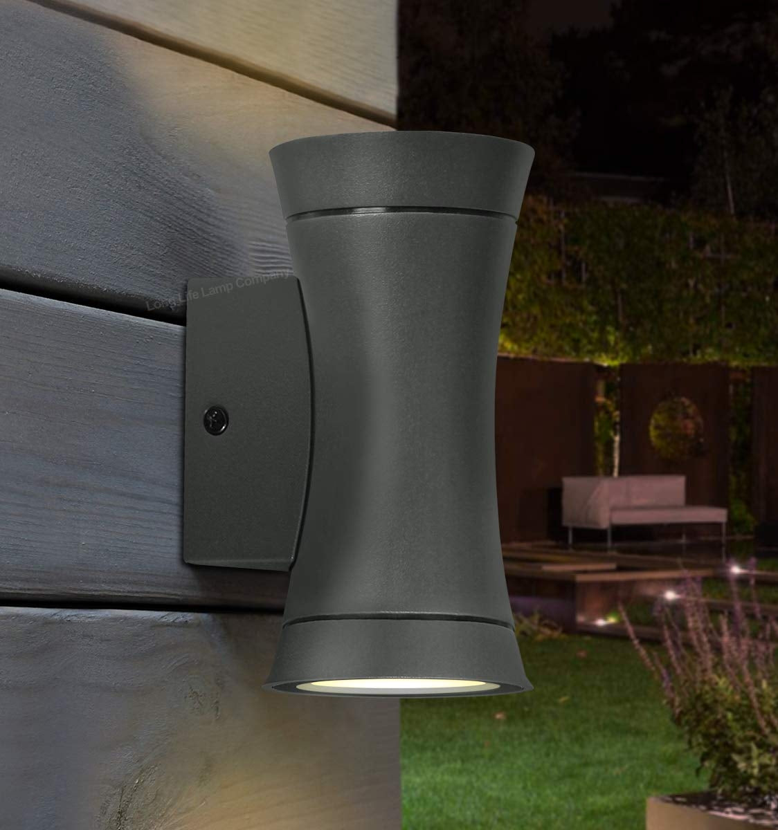Black Outdoor Double Wall Light Cone Shape - Free delivery on all orders