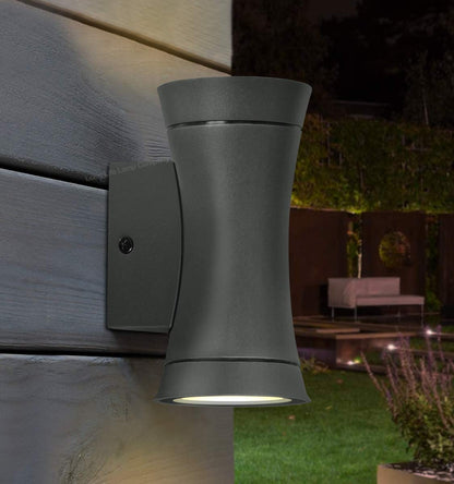 Black Outdoor Double Wall Light Cone Shape - Free delivery on all orders
