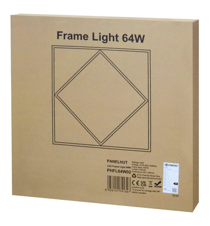 64w Border Line LED Diamond Panel 600 X 600 Recessed Ceiling Light 6500K - Energy Light Bulbs - Free delivery on all orders