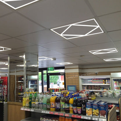 64w Border Line LED Diamond Panel 600 X 600 Recessed Ceiling Light 6500K - Energy Light Bulbs - Free delivery on all orders