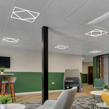 64w Border Line LED Diamond Panel 600 X 600 Recessed Ceiling Light 6500K - Energy Light Bulbs - Free delivery on all orders