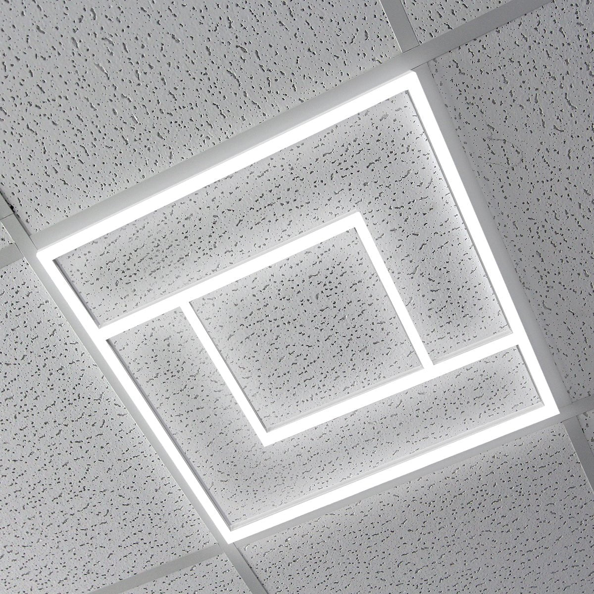 64W Double Square Border Line LED Frame Panel 600 X 600 Recessed Ceiling Light 6500K - Energy Light Bulbs - Free delivery on all orders